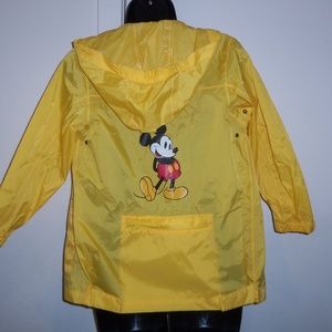 Mickey Mouse Rain Jacket Yellow Hooded Disney